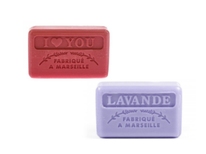 I love you + lavendel zeep